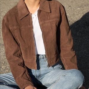 Brandy Melville brown karina corduroy jacket OS